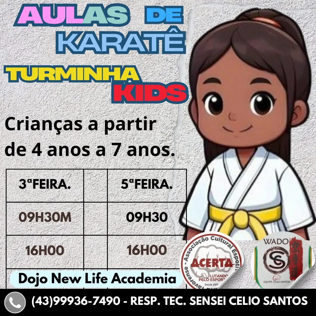 Hor&aacute;rio da turma Kids